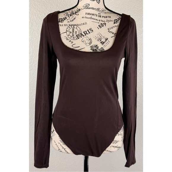 Lululemon Wundermost Ultra-Soft Nulu Square-Neck Long-Sleeve Bodysuit Large - Picture 2 of 13